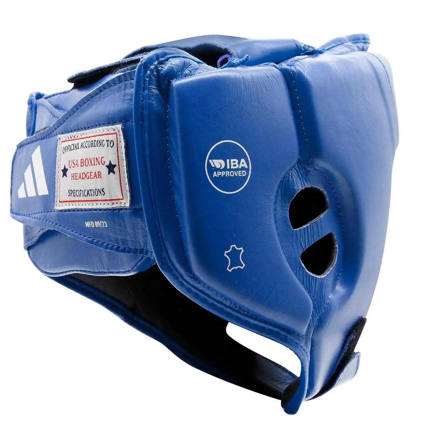 adidas IBA Head Guard Adjustable Non-Slip Head Guard, Forehead, Ear Protection | Approved Head Guard for Boxing, Training Gear, Sparring - Blue -  5