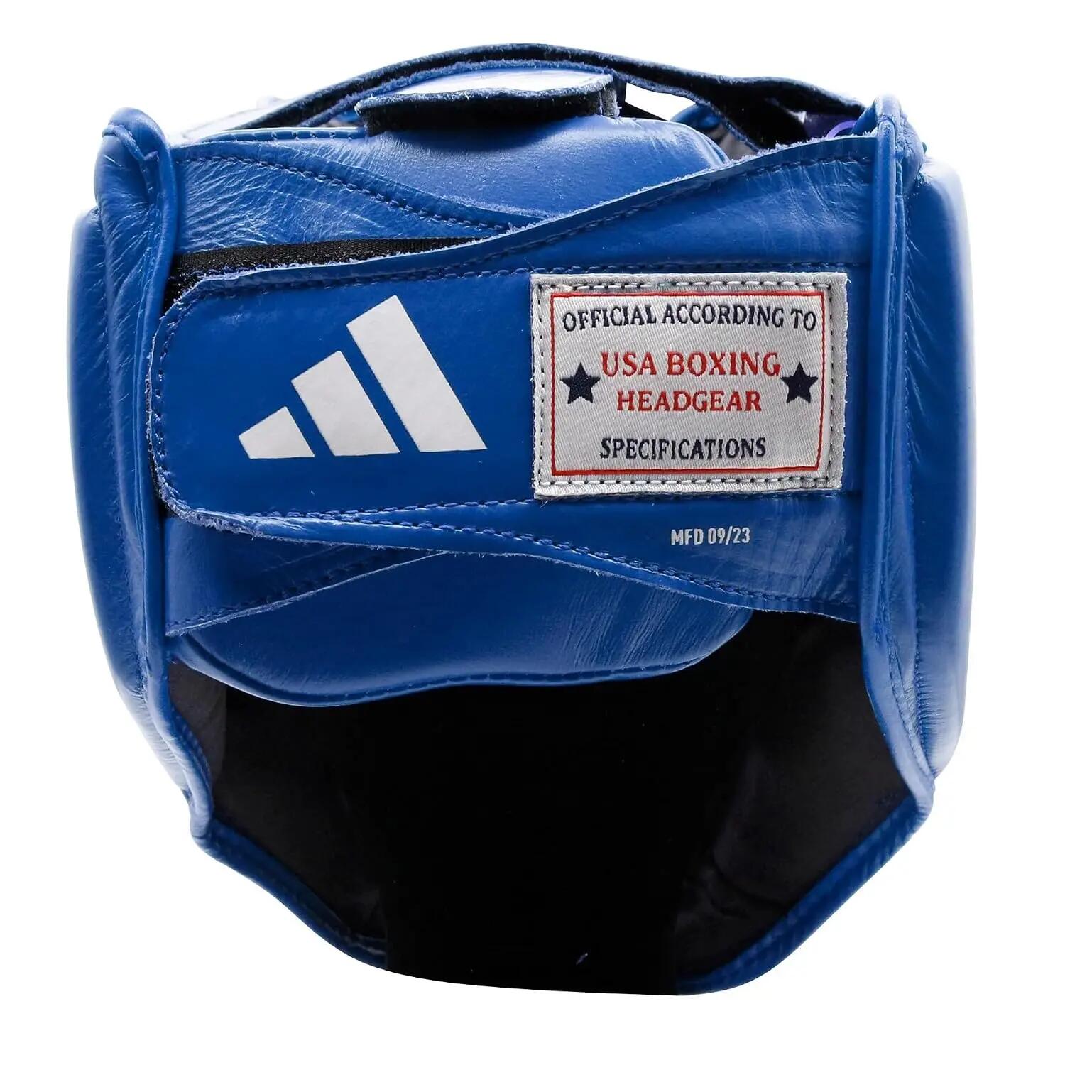 adidas IBA Head Guard Adjustable Non-Slip Head Guard, Forehead, Ear Protection | Approved Head Guard for Boxing, Training Gear, Sparring - Blue -  4