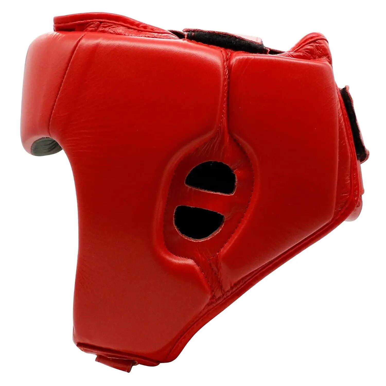 adidas IBA Head Guard Adjustable Non-Slip Head Guard, Forehead, Ear Protection | Approved Head Guard for Boxing, Training Gear, Sparring - Red -  3