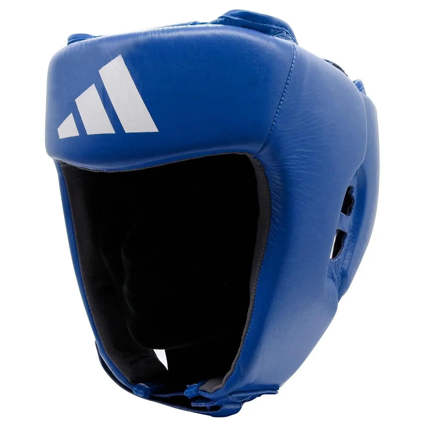 adidas IBA Head Guard Adjustable Non-Slip Head Guard, Forehead, Ear Protection | Approved Head Guard for Boxing, Training Gear, Sparring - Blue -  2
