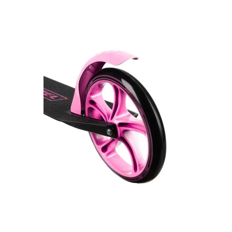 Trotinetă copii Kruzzel Spidoo pliabilă, ghidon reglabil, roți 20 cm, negru/roz