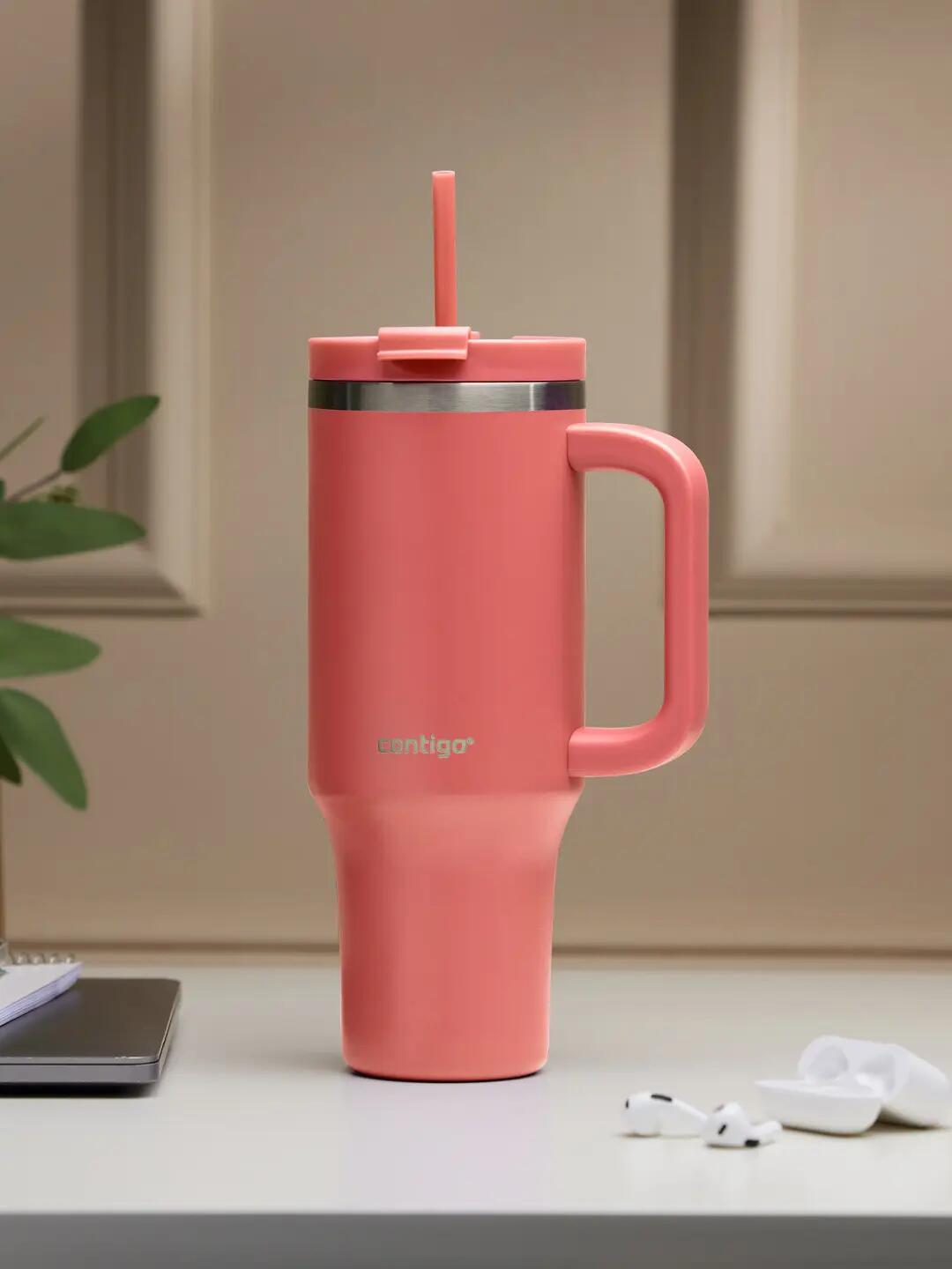 Streeterville THERMALOCK™ Leak-proof Tumbler with Straw & Handle, 1200ml  | Stainless Steel Insulated Water Bottle | Cold for 29 Hours Travel Mug -  1