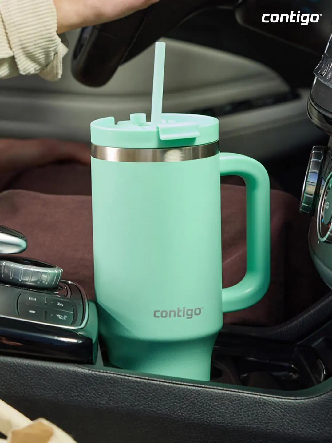 Streeterville THERMALOCK™ Leak-proof Tumbler with Straw & Handle, 1200ml  | Stainless Steel Insulated Water Bottle | Cold for 29 Hours Travel Mug -  4
