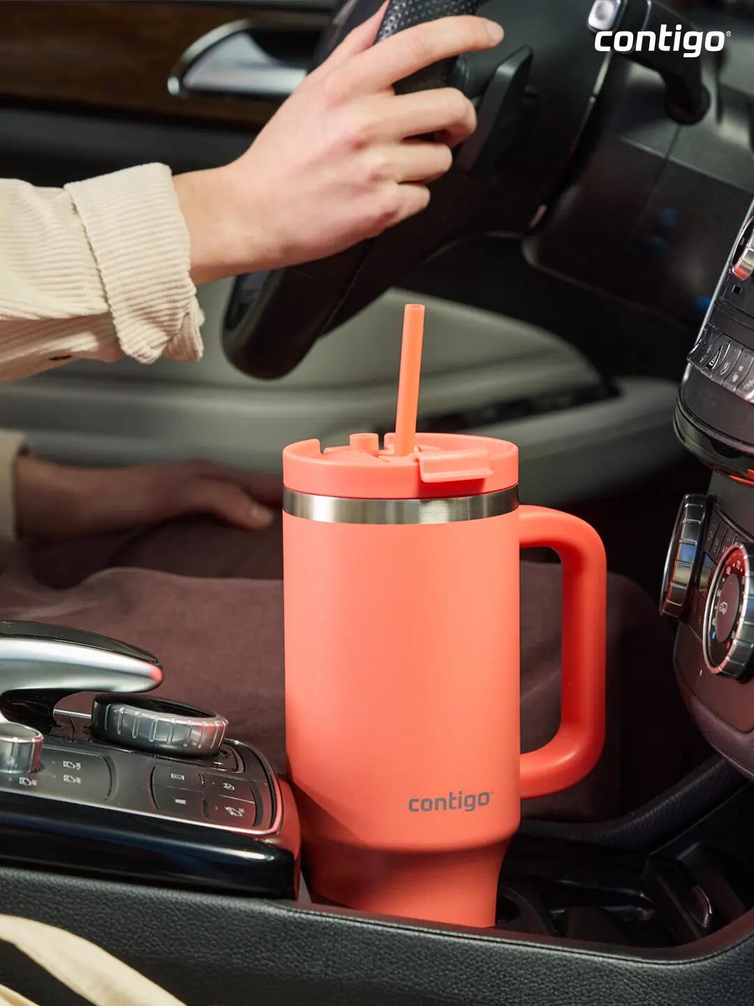Streeterville THERMALOCK™ Leak-proof Tumbler with Straw & Handle, 1200ml  | Stainless Steel Insulated Water Bottle | Cold for 29 Hours Travel Mug -  4