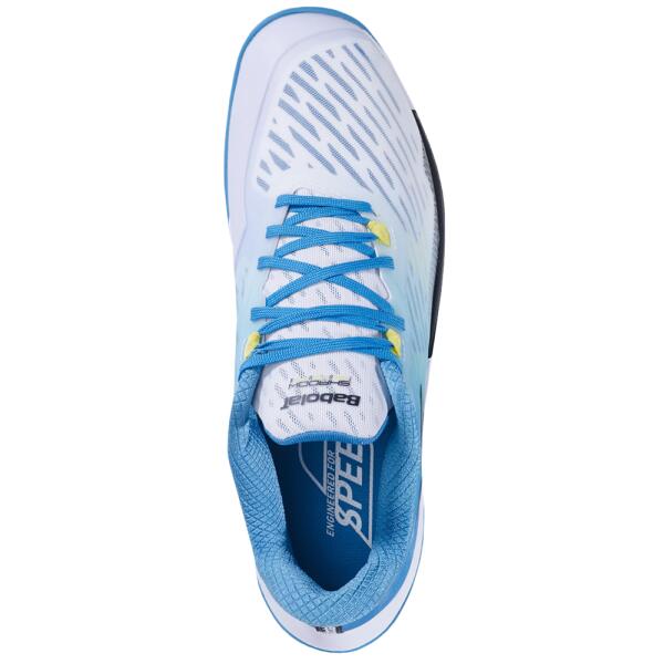 Chaussures - Badminton - Homme - Shadow Tour 5 - Blanc/Turquoise 4/5