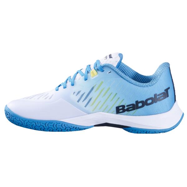 Chaussures - Badminton - Homme - Shadow Tour 5 - Blanc/Turquoise 3/5