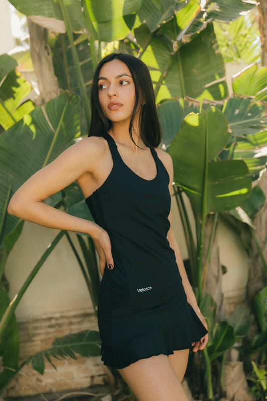 Camiseta de pádel Negra Mujer - Velocce 5/5
