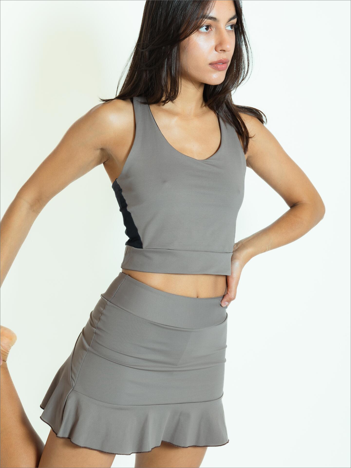 Top de pádel combinado Cacao Mujer - Velocce 4/7