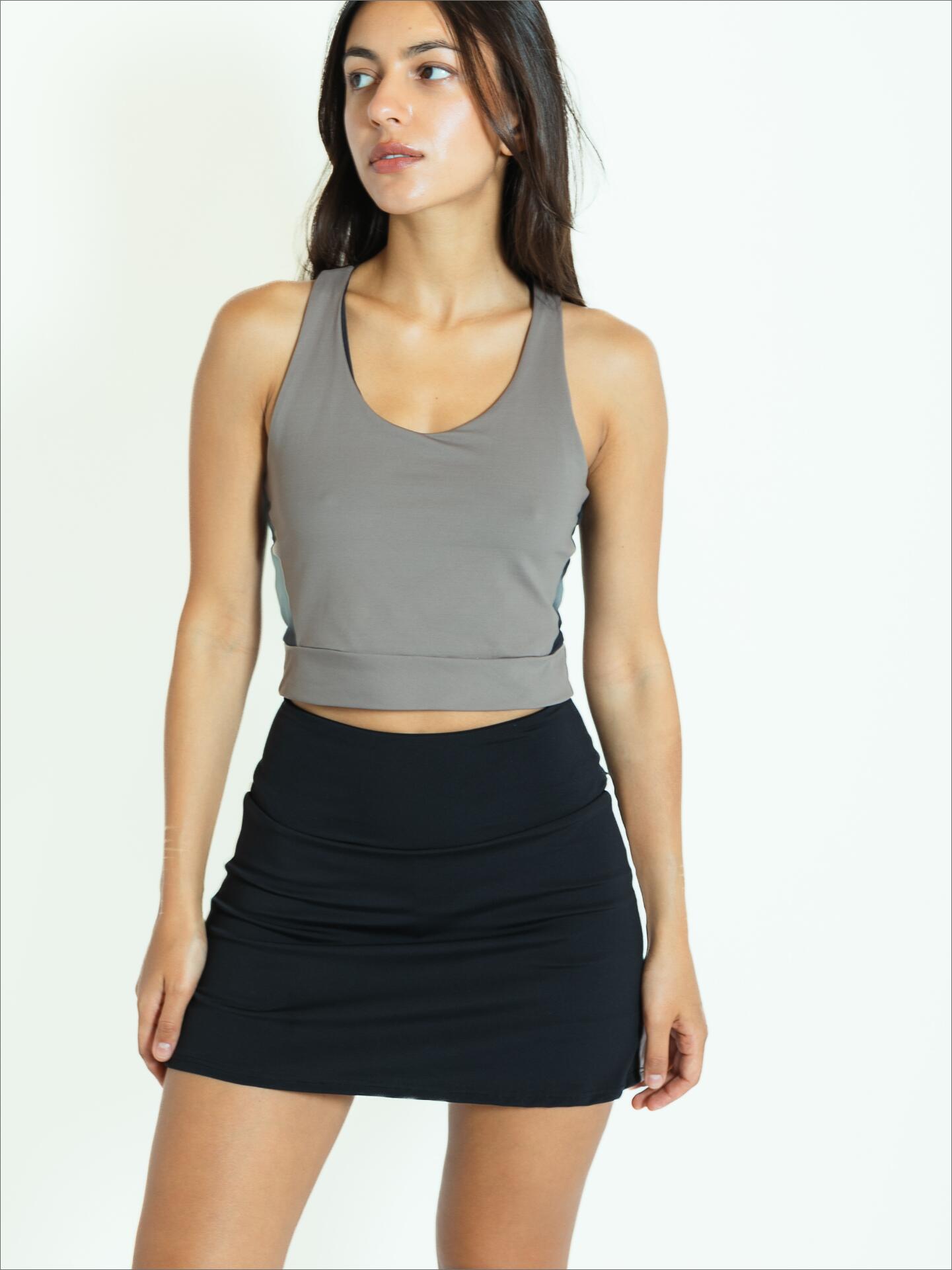 Top de pádel combinado Cacao Mujer - Velocce 3/7