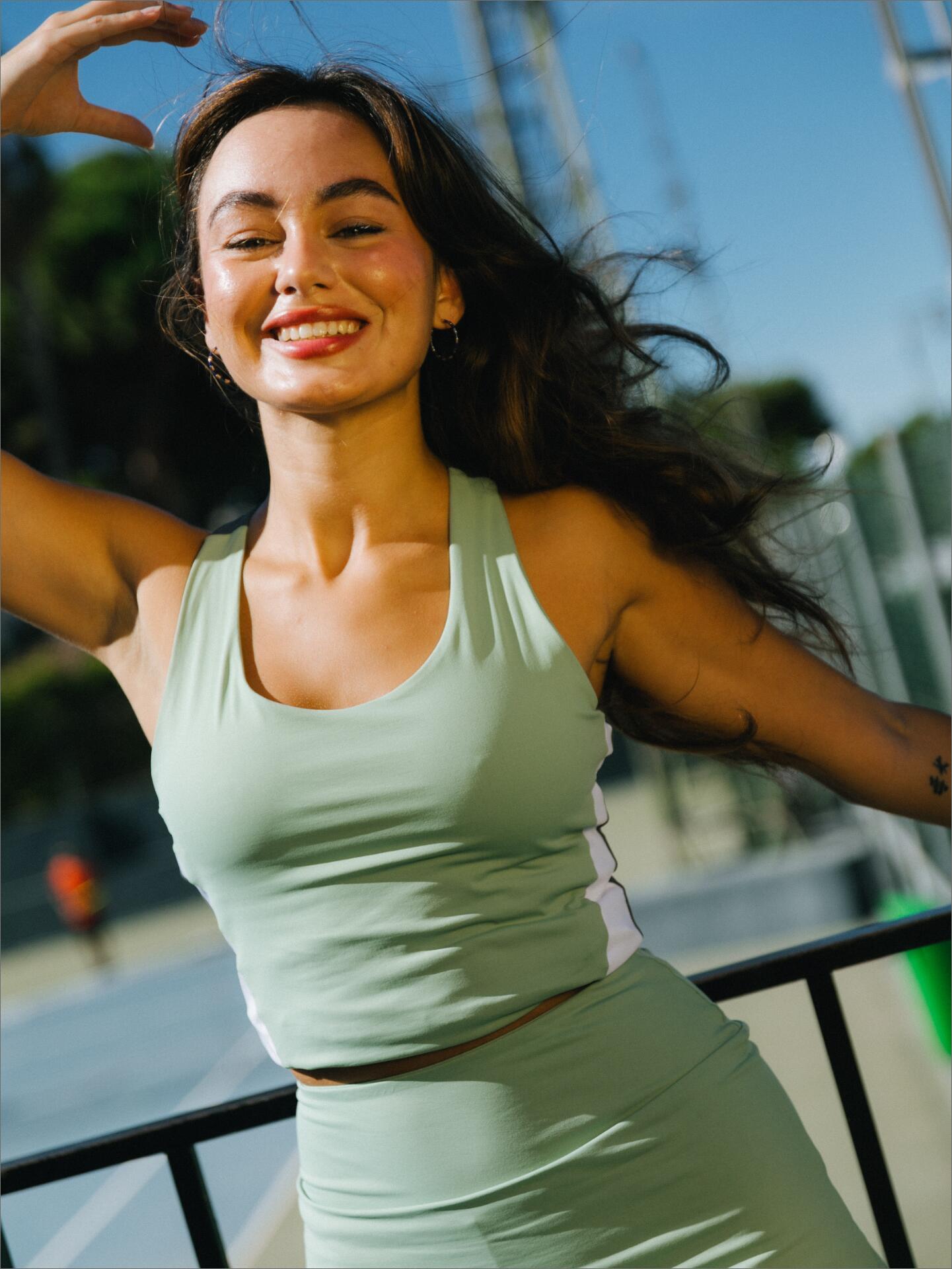 Top de pádel combinado Matcha Mujer - Velocce 2/7