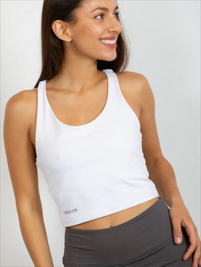 Top da padel Pure white Donna - Velocce