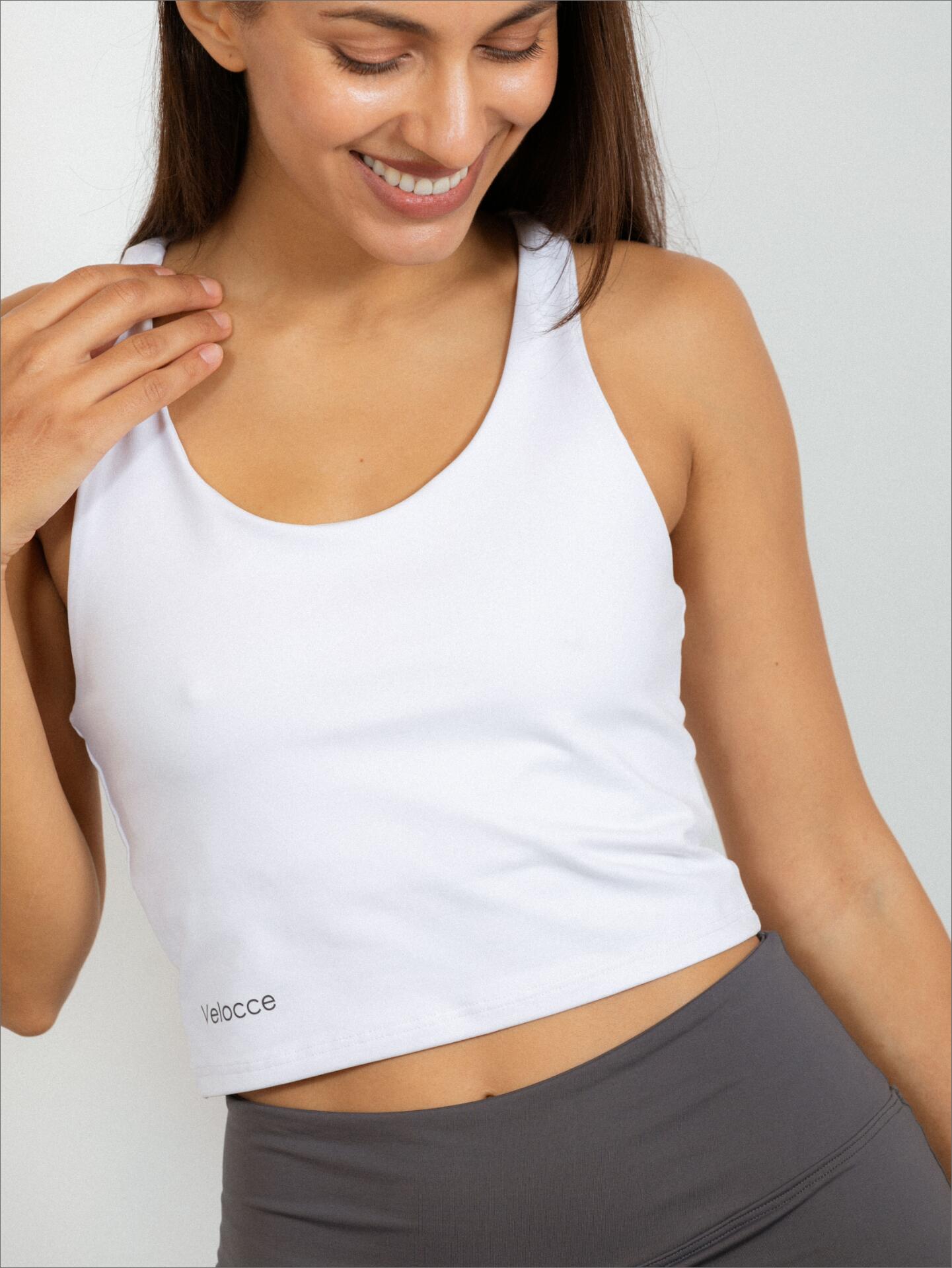 Top de pádel Pure white Mujer - Velocce 2/7