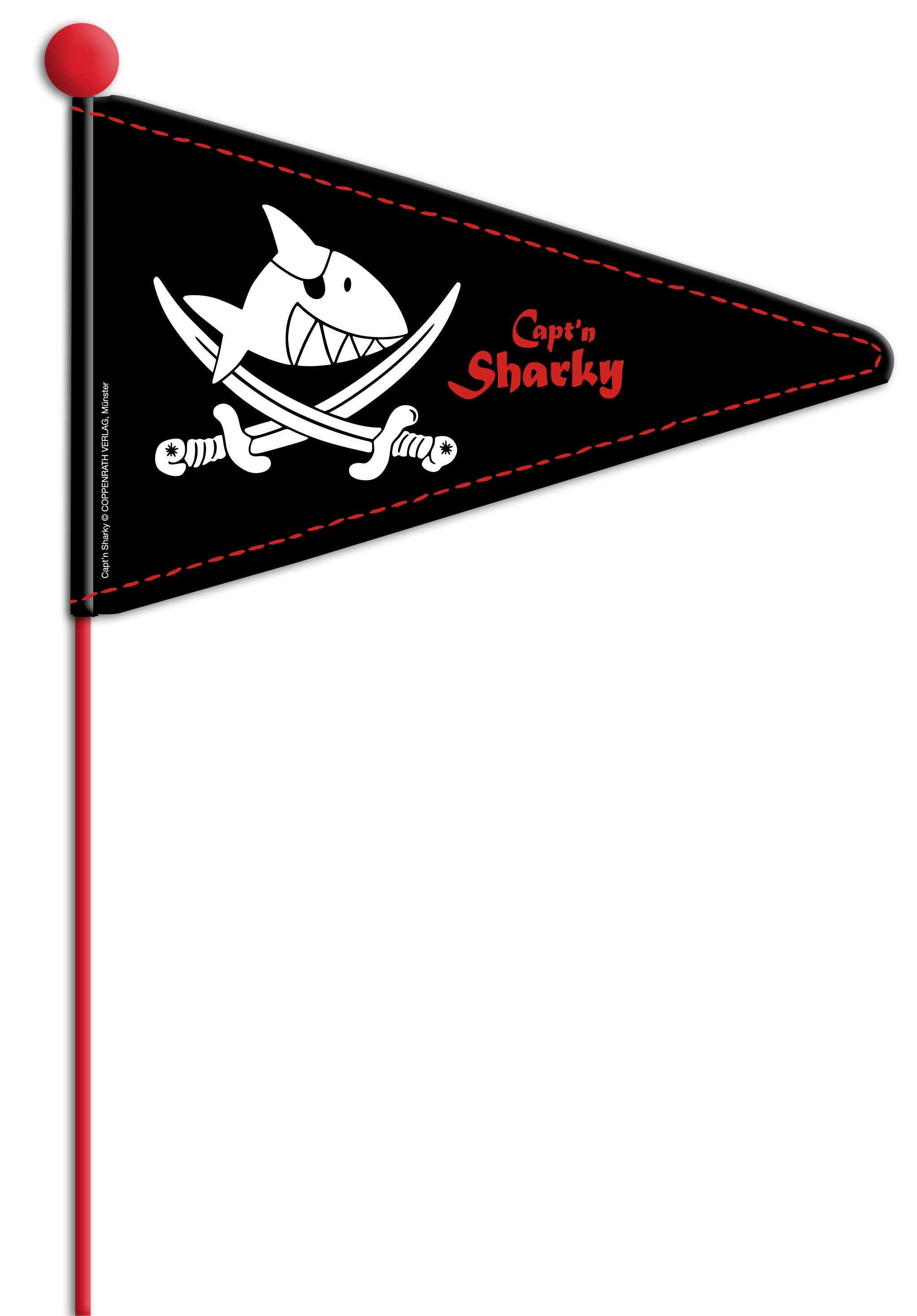 Bike Fashion Sicherheitswimpel Capt`n Sharky 6/7
