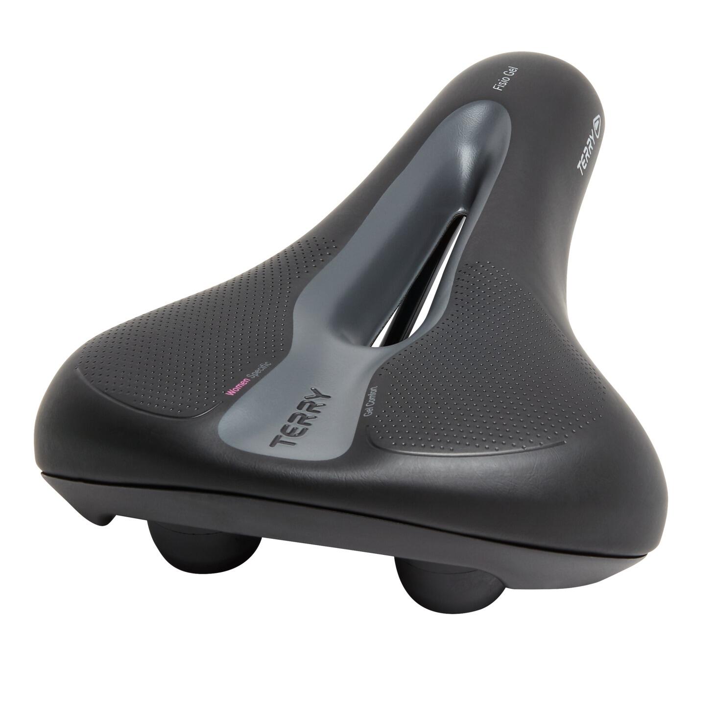 Sillín de bicicleta Fisio gel señoras negro 3/7