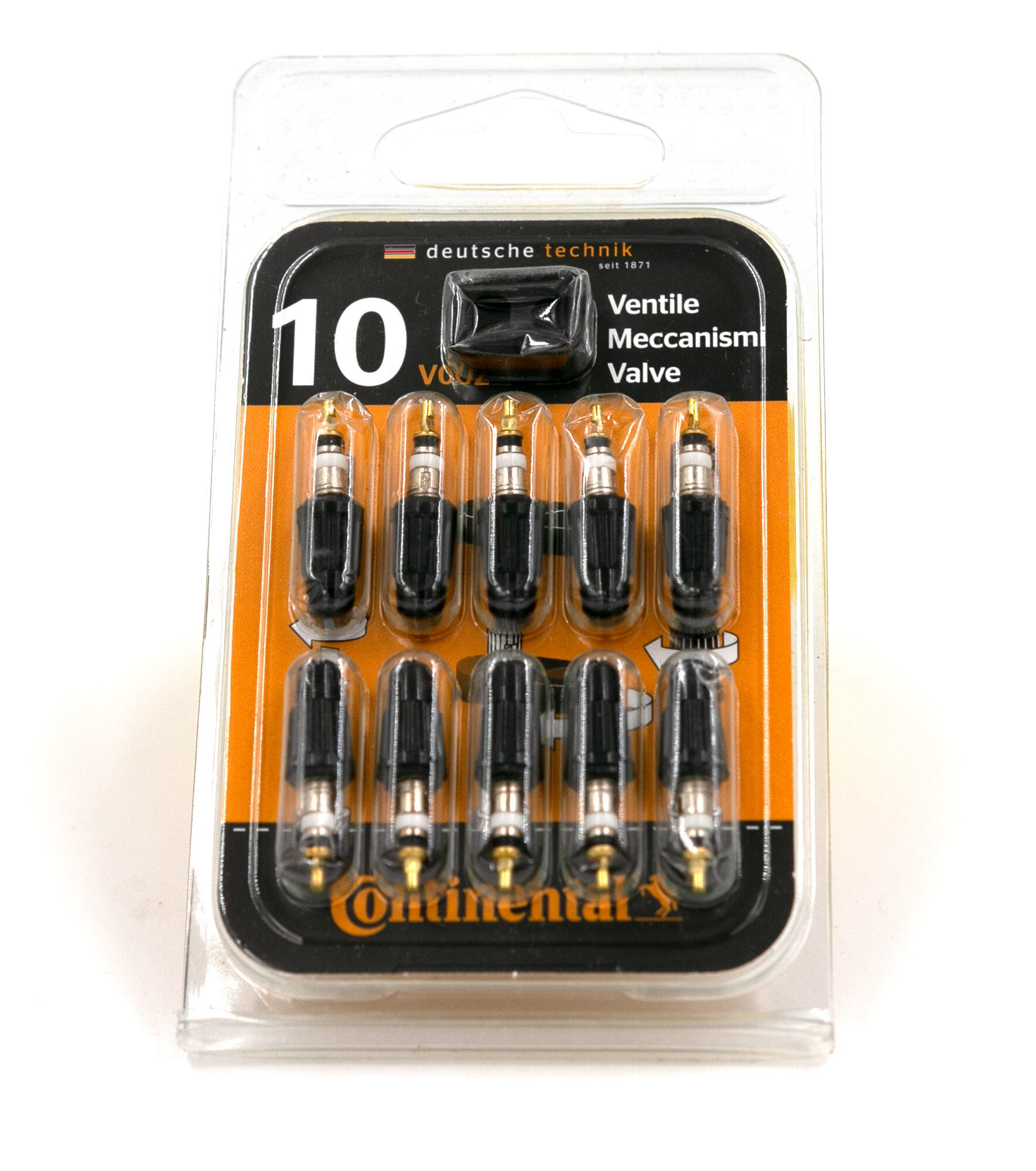 Valvola in alluminio con tappi Continental Obus Presta (x10) 4/7