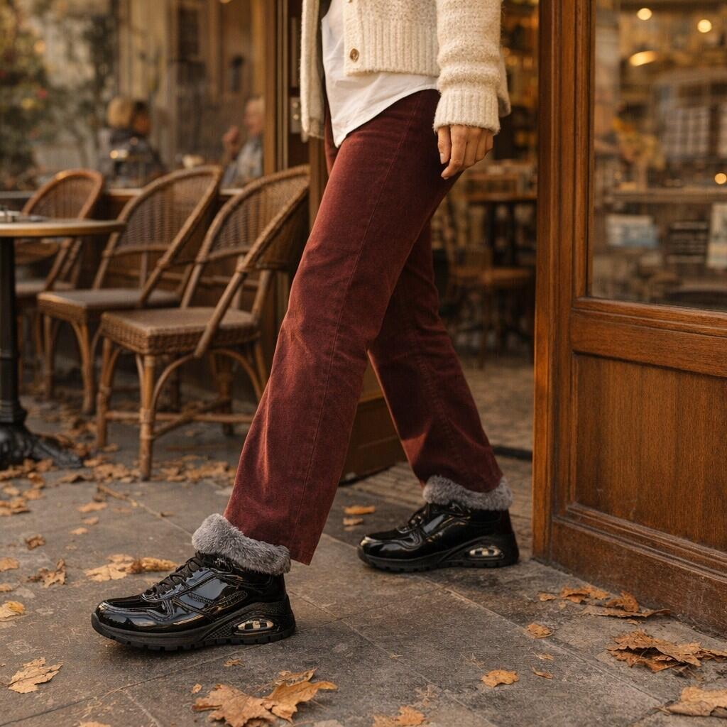 Uno Fiesty Winter Charol Negro - Zapatillas Skechers 6/7