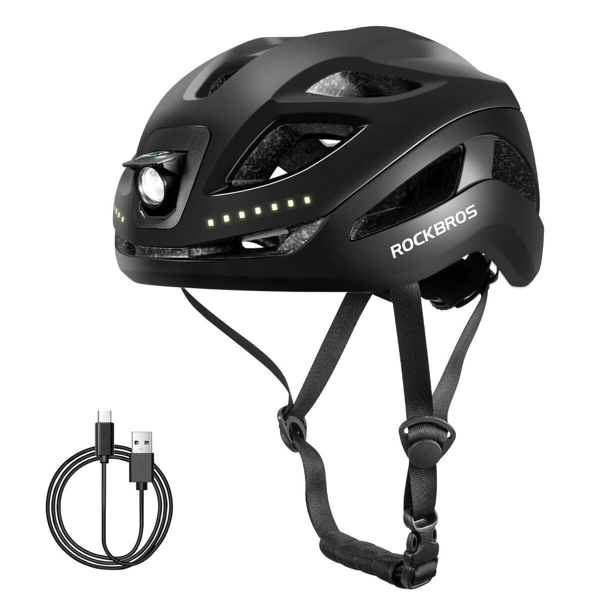 ROCKBROS Cycling Light Helmet Bike Ultralight Helmet USB-C Rechargeable