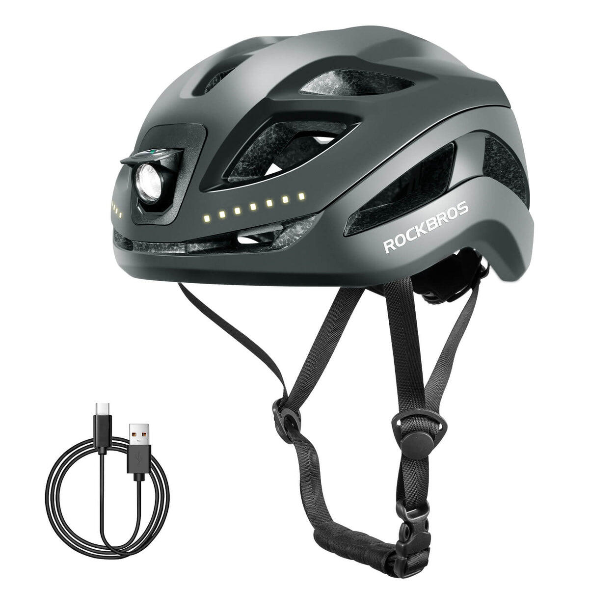 ROCKBROS Cycling Light Helmet Bike Ultralight Helmet USB-C Rechargeable