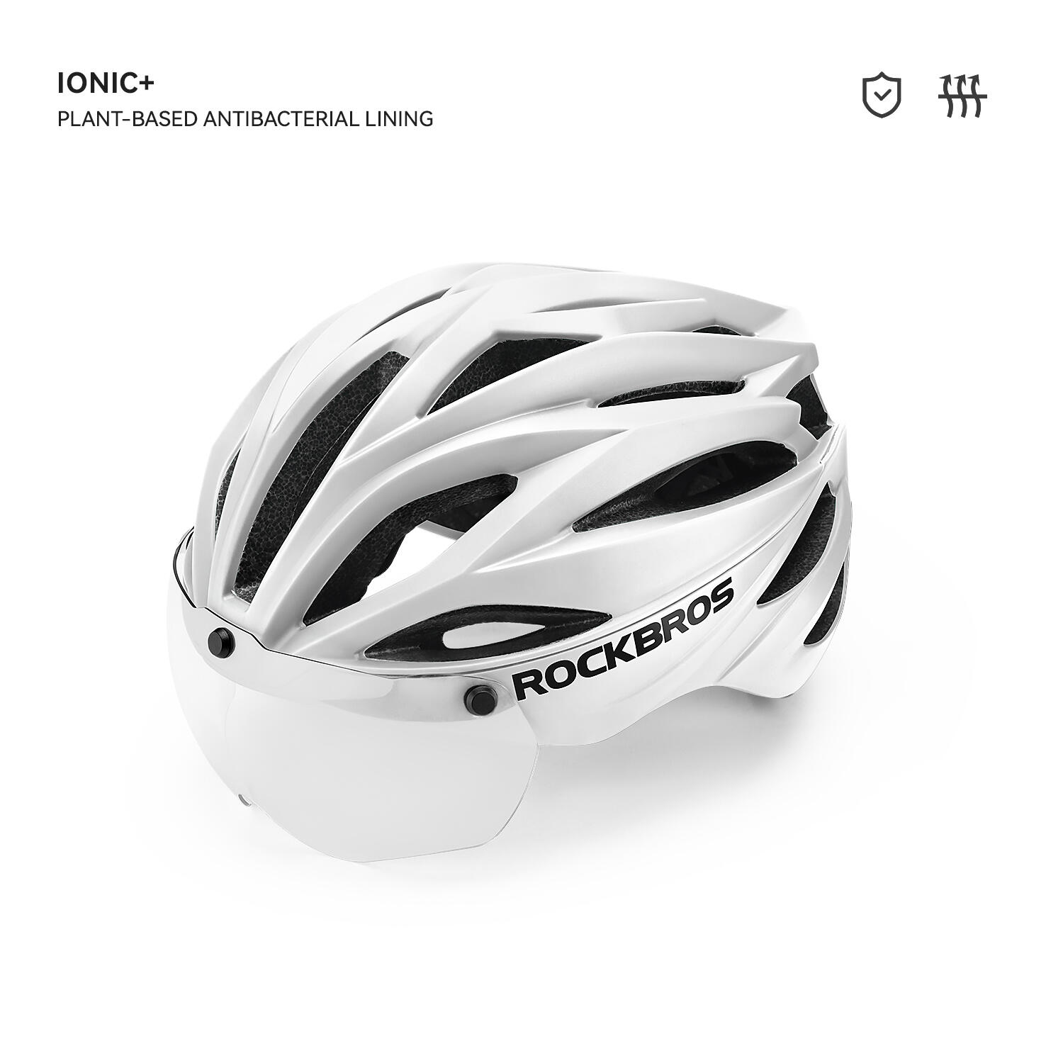 ROCKBROS Bike Helmet Integrated Detachable Magnetic Goggle Lightweight 58-62cm