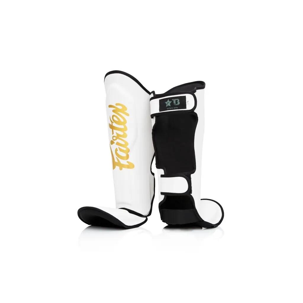 Espinilleras Kick Boxing / Muay Thai / Fairtex Booster SG white unisex 3/5