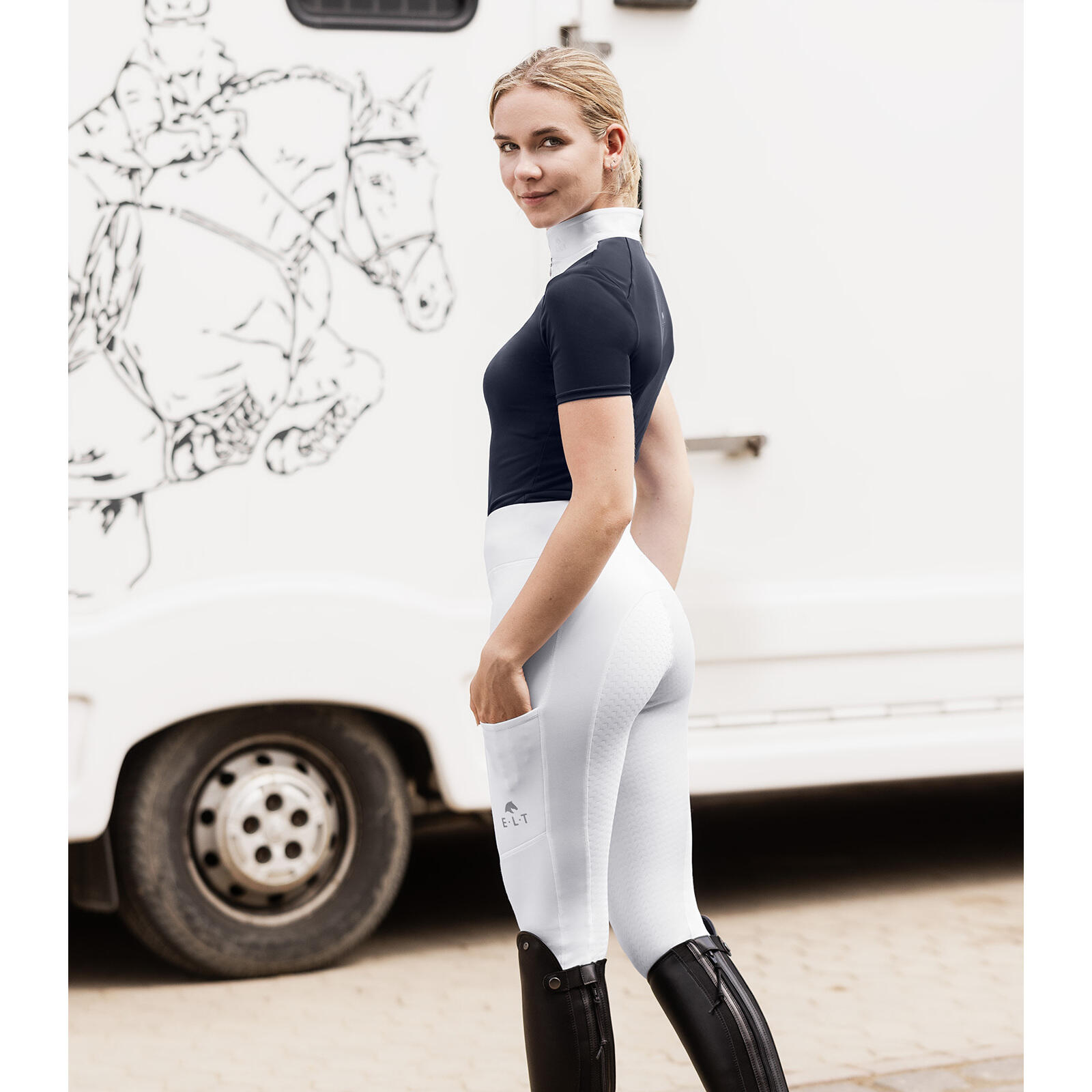 Ella leggings d'équitation en silicone - Full Grip 3/3