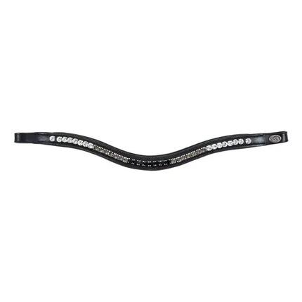 Stirnband für Pferd HFI Padded Wave + Strass