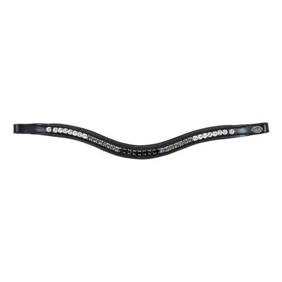 Stirnband für Pferd HFI Padded Wave + Strass