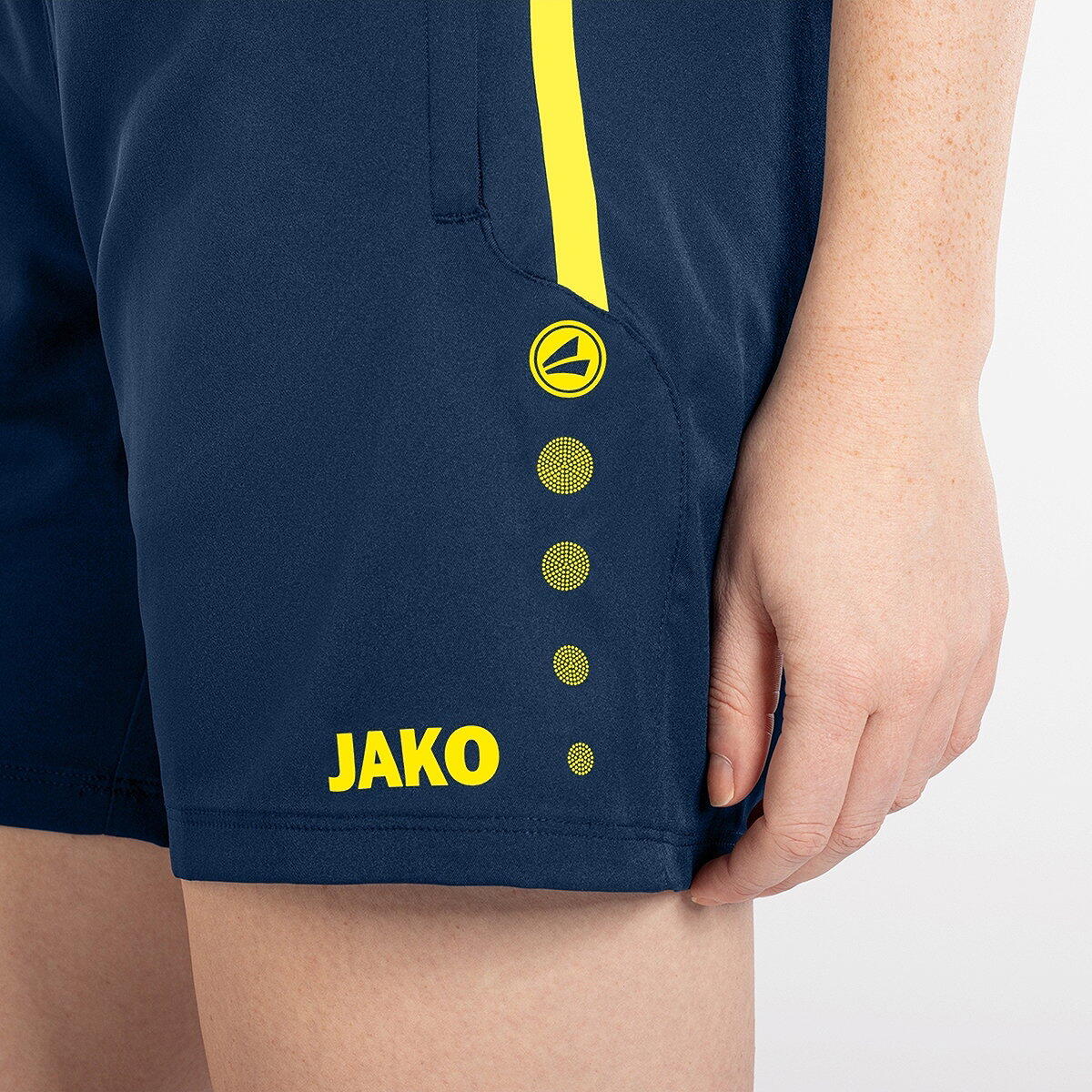 Short sport - Femmes - Confort extensible - Competition 2.0 - Marine/Jaune fluo 5/5