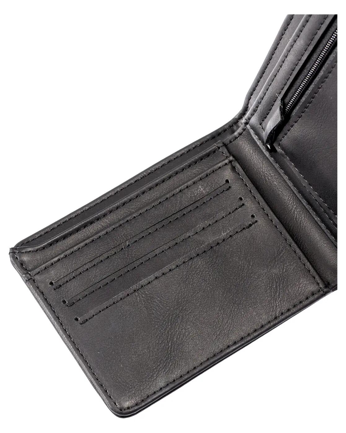Portemonnee met 2 Flappen SLIM RAYS Schwarz Heren 3/4