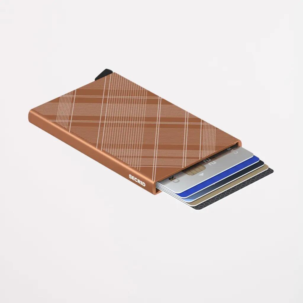 Portmonee Secrid Model Tartan Culoare Maro 3/5