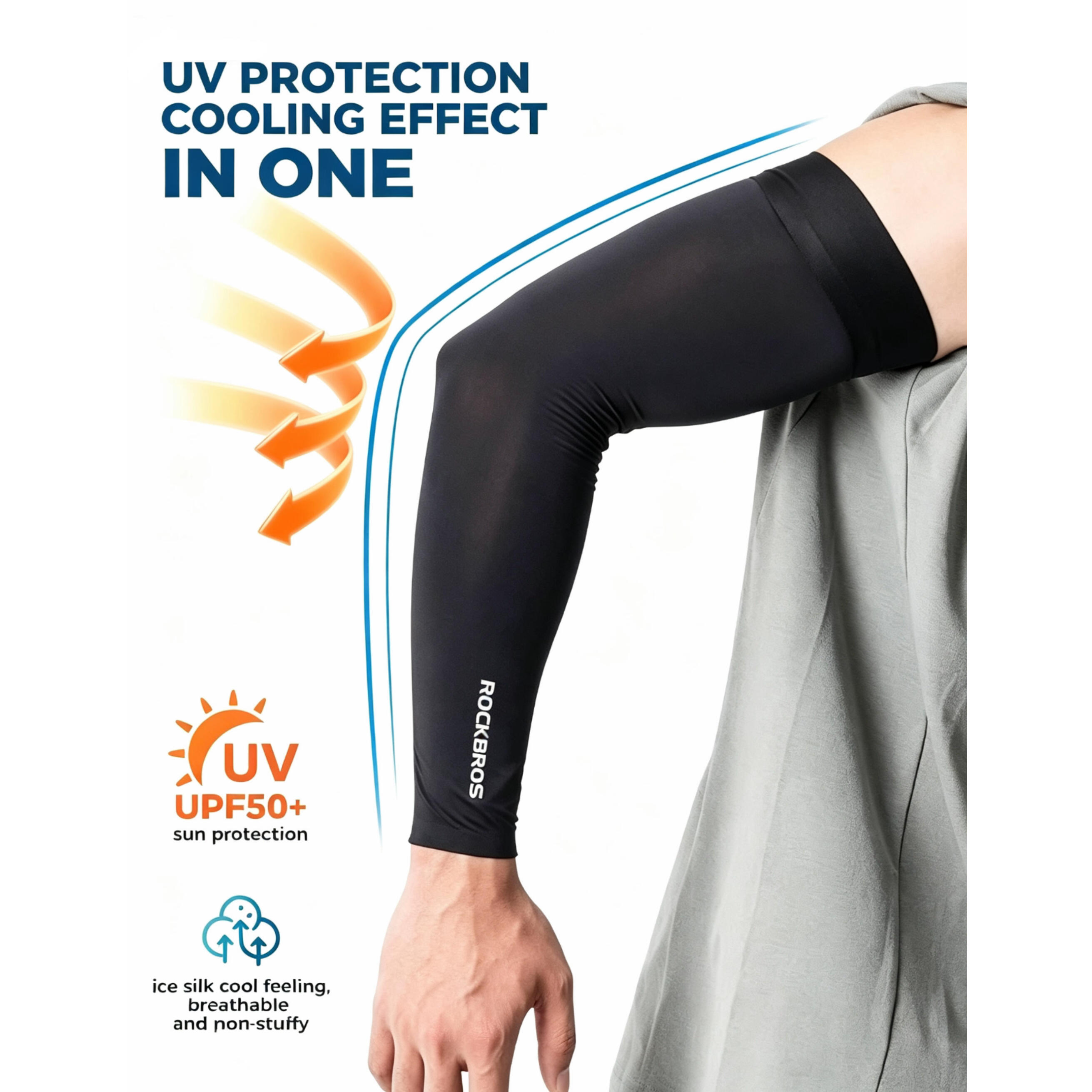 Armsleeve UPF 50+ UV-Schutz atmungsaktiv kühlend 3/6
