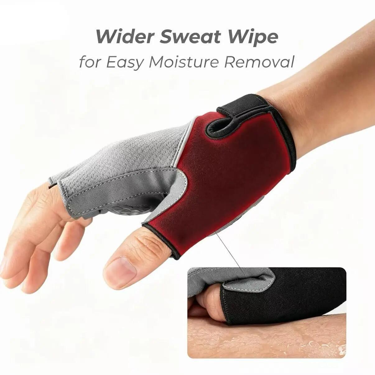 Fahrradhandschuhe fingerlos Sommer gepolstert atmungsaktiv Silikon Grip 5/7