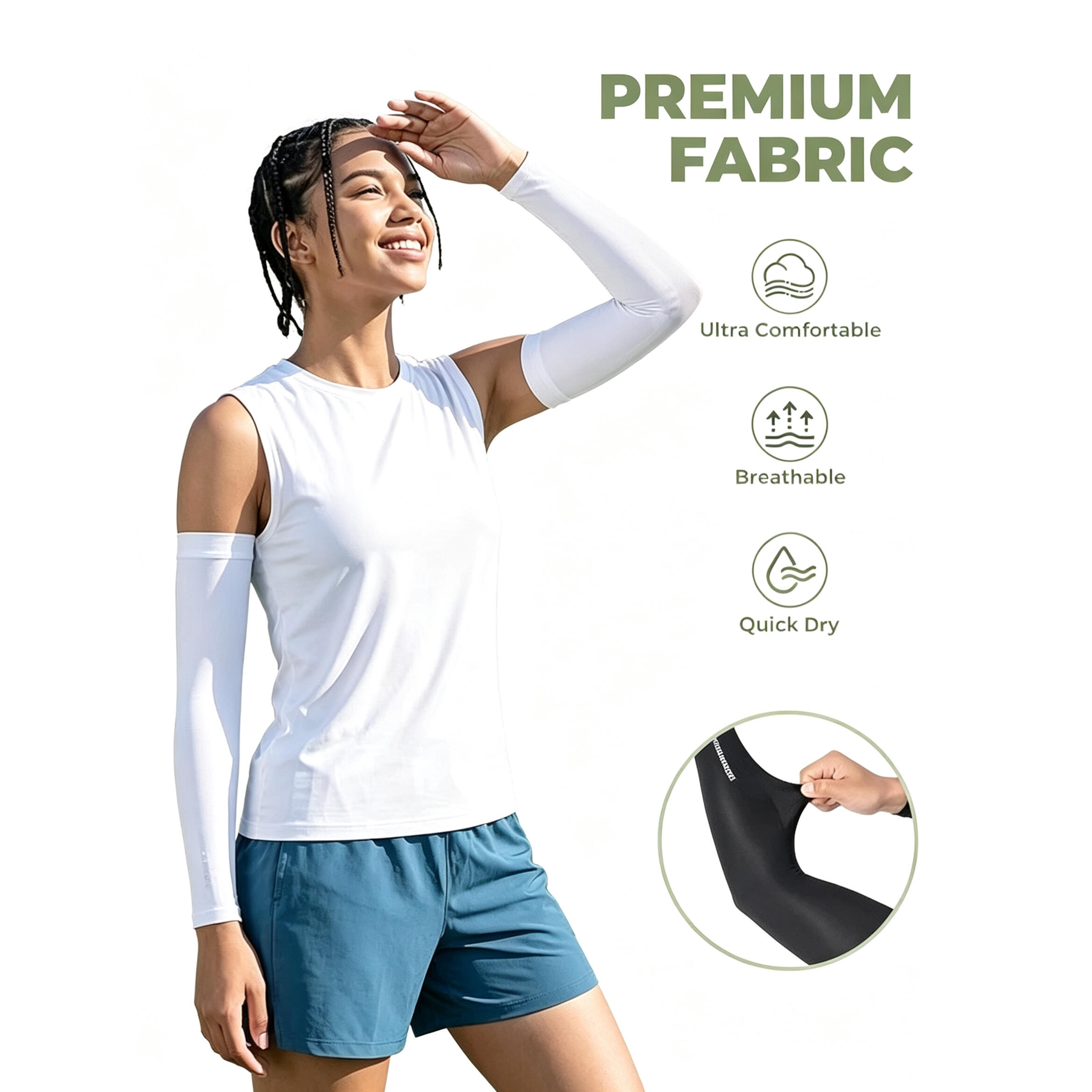 Armsleeve UPF 50+ UV-Schutz atmungsaktiv kühlend 2/6