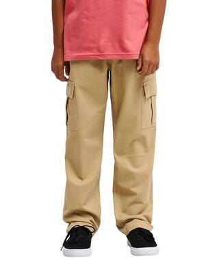 Stretch broek taxer cargo beige jongens 8-16