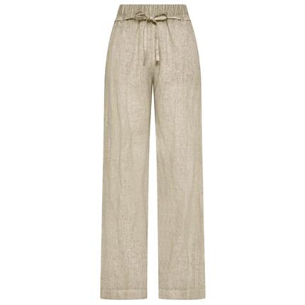 Pantalon Deha Fade Effect Linen Straight Pants Femme