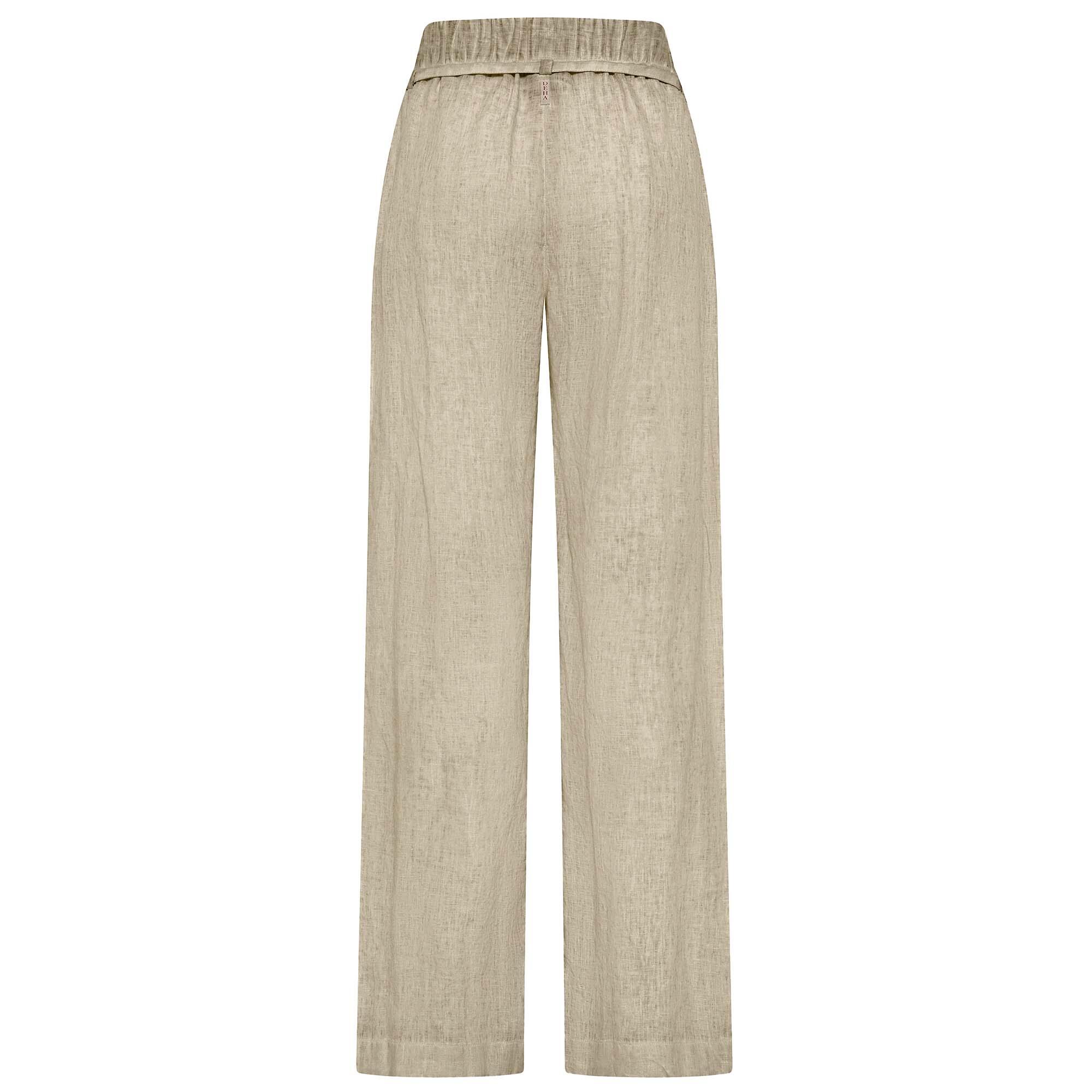 Pantaloni Deha Fade Effect Linen Straight Pants Damskie 2/2