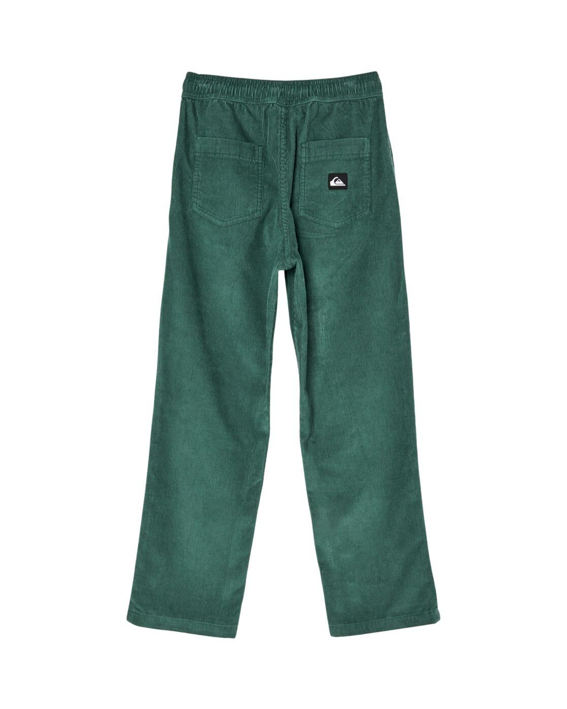 Pantalón con cintura elástica TAXER CORD Verde Niño 2/4