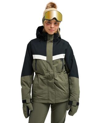 Funktionelle schneejacke 15k glacial grace schwarz dames