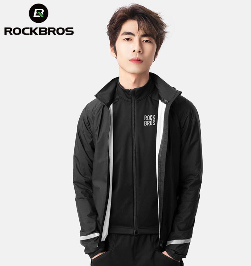 Jaqueta de chuva impermeável unissex ROCKBROS 2/3