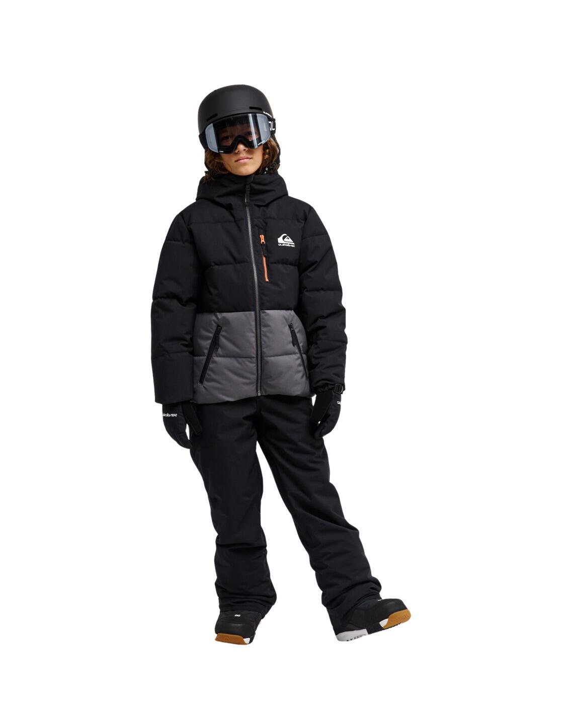 Chaqueta técnica de snow HIGHLAND 10K Negro Niño 3/4