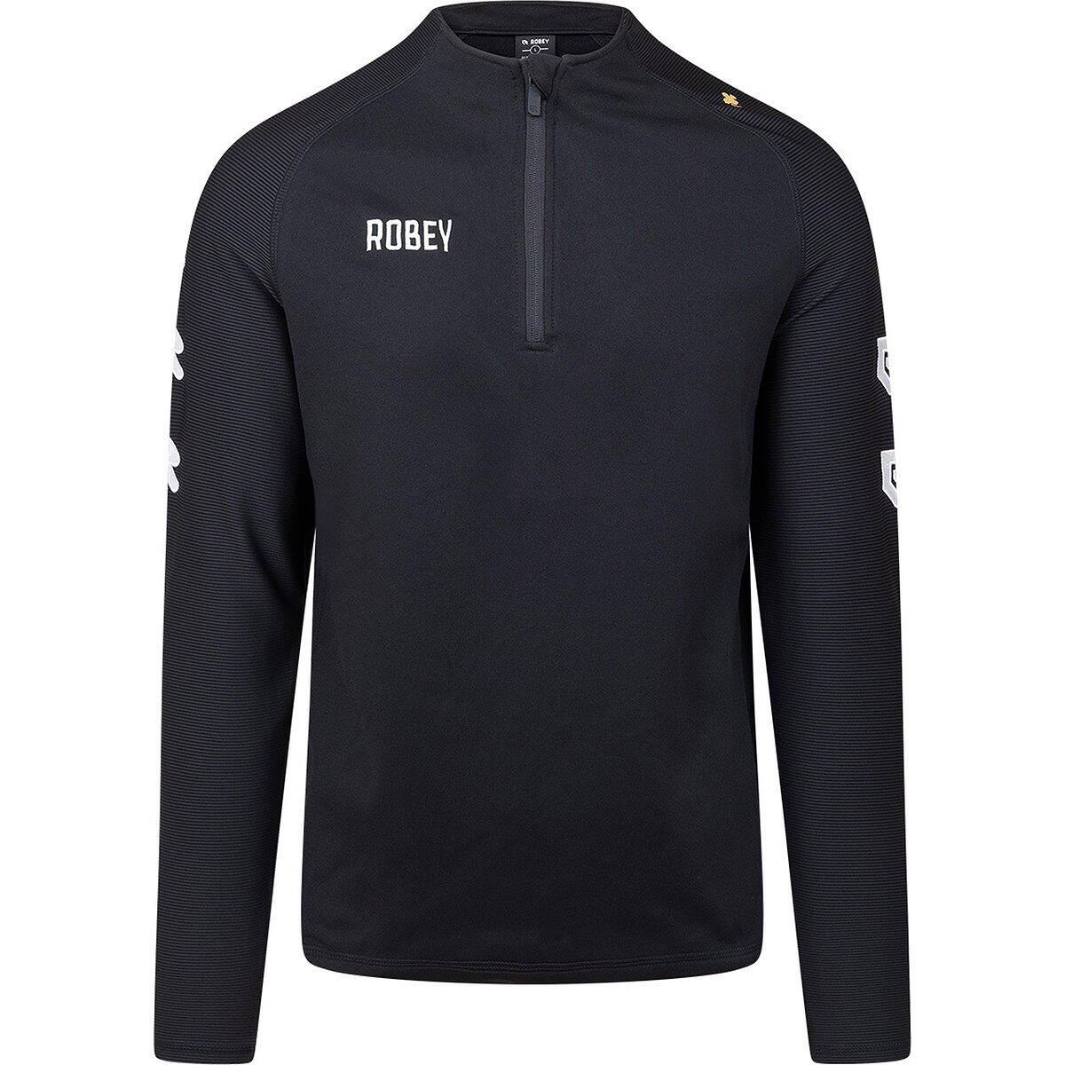 Top - Voetbal - Kind - Ziptop, lange mouwen, korte rits - Robey - Zwart/Grijs 2/5