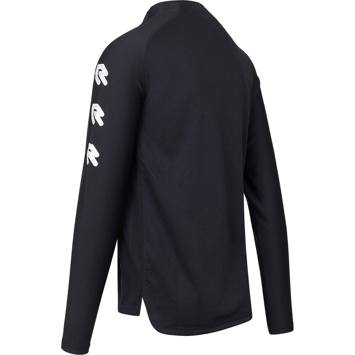 Top - Voetbal - Kind - Ziptop, lange mouwen, korte rits - Robey - Zwart/Grijs 5/5