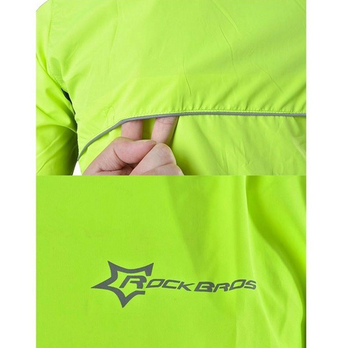 Fluorescerend groene windjack met capuchon voor fietsers ROCKBROS 6/7