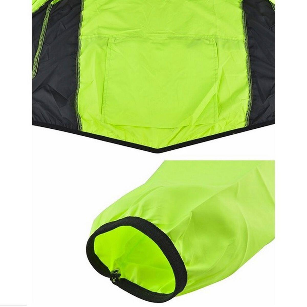 Fluorescerend groene windjack met capuchon voor fietsers ROCKBROS 5/7