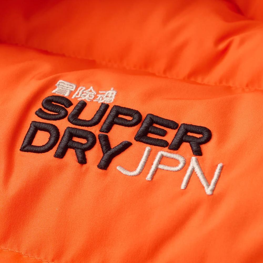 Superdry Oranje Gewatteerde Jas met Capuchon voor Heren 4/4
