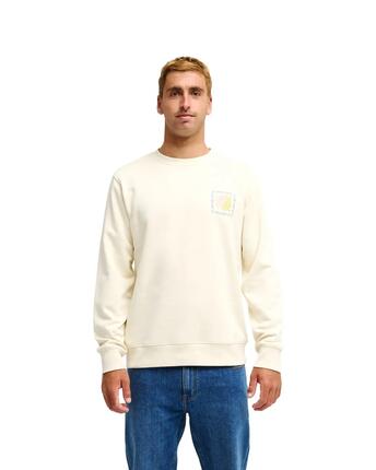 Sweat à col rond VIBES Blanc Homme