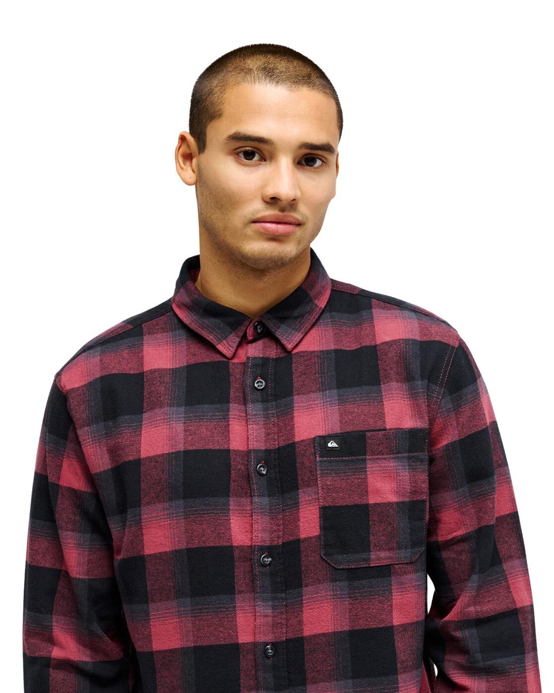 Overhemd met Lange Mouwen MOTHERFLY PLAID Rot Heren 4/4