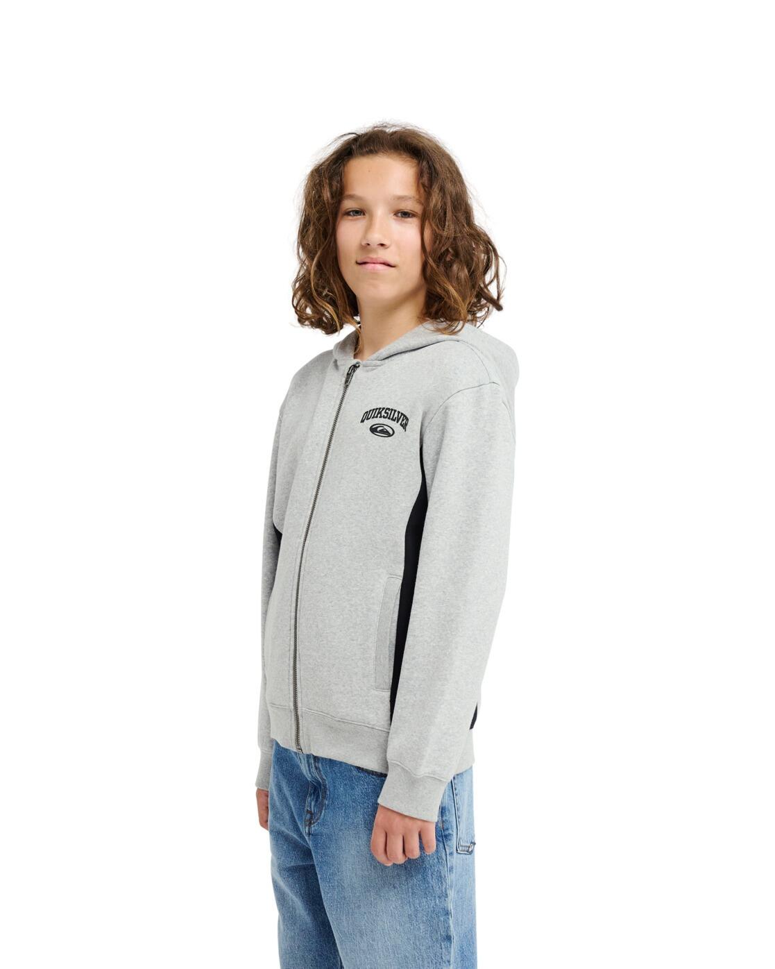 Hoodie met Rits NO TEACHER Grau Jongens 8-16 3/4