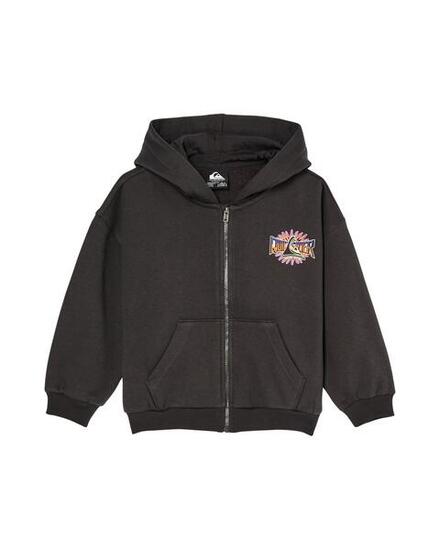 Sweat capuche zippé FAKIE POP Noir Jeune Garçon