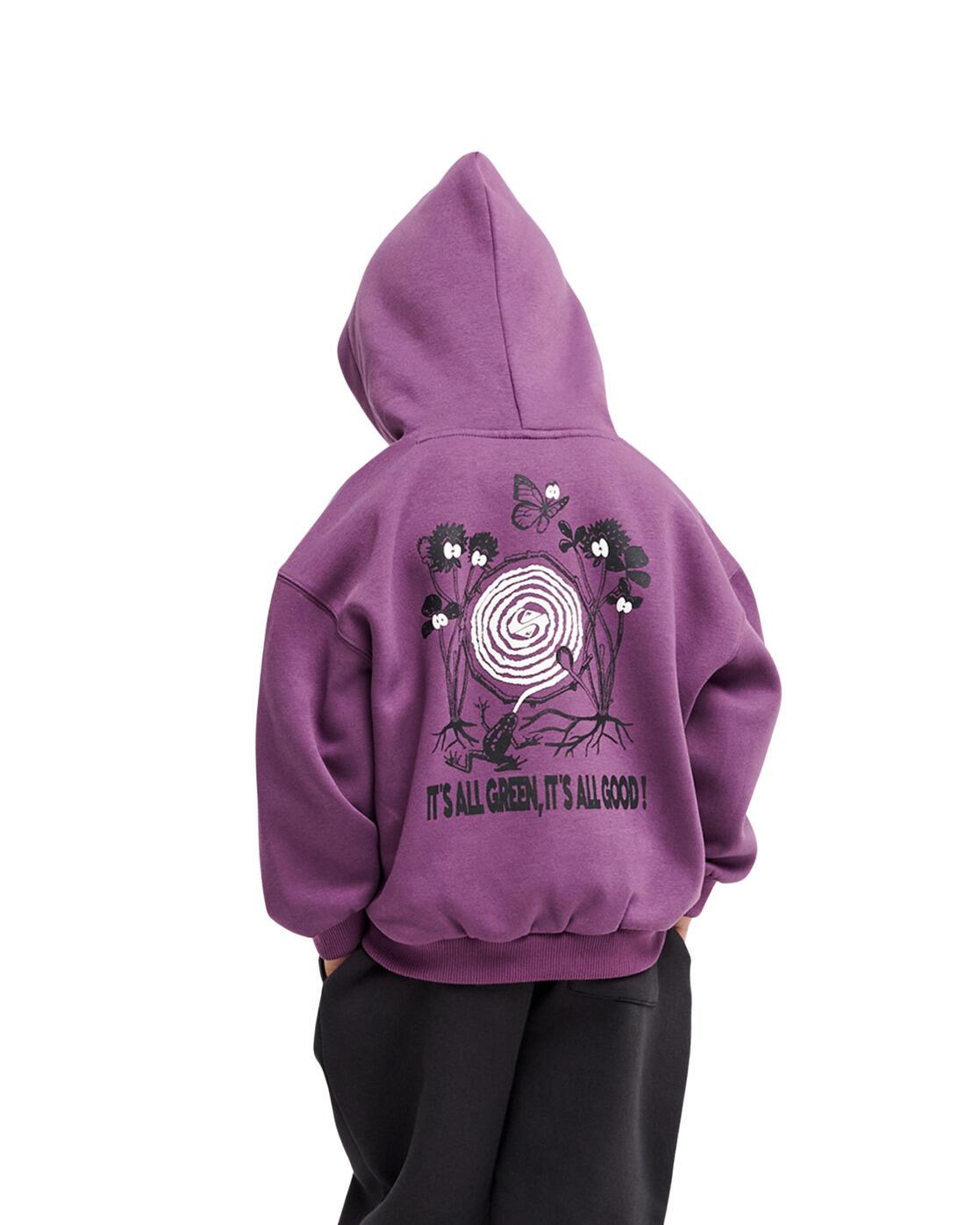 Hoodie TRICKS Lila Jongens 2-7 2/4